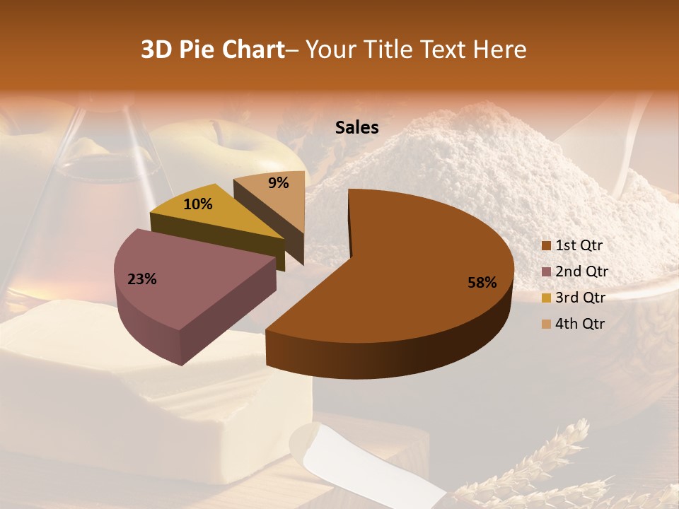 Pastel De Manzana Aceite Manzanas PowerPoint Template