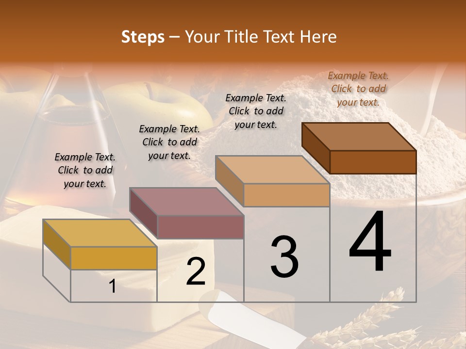 Pastel De Manzana Aceite Manzanas PowerPoint Template