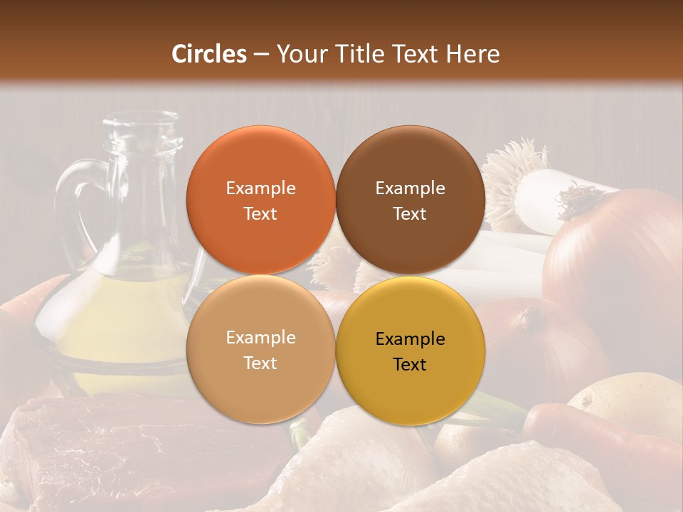 Cebolla Puerros Pollo PowerPoint Template