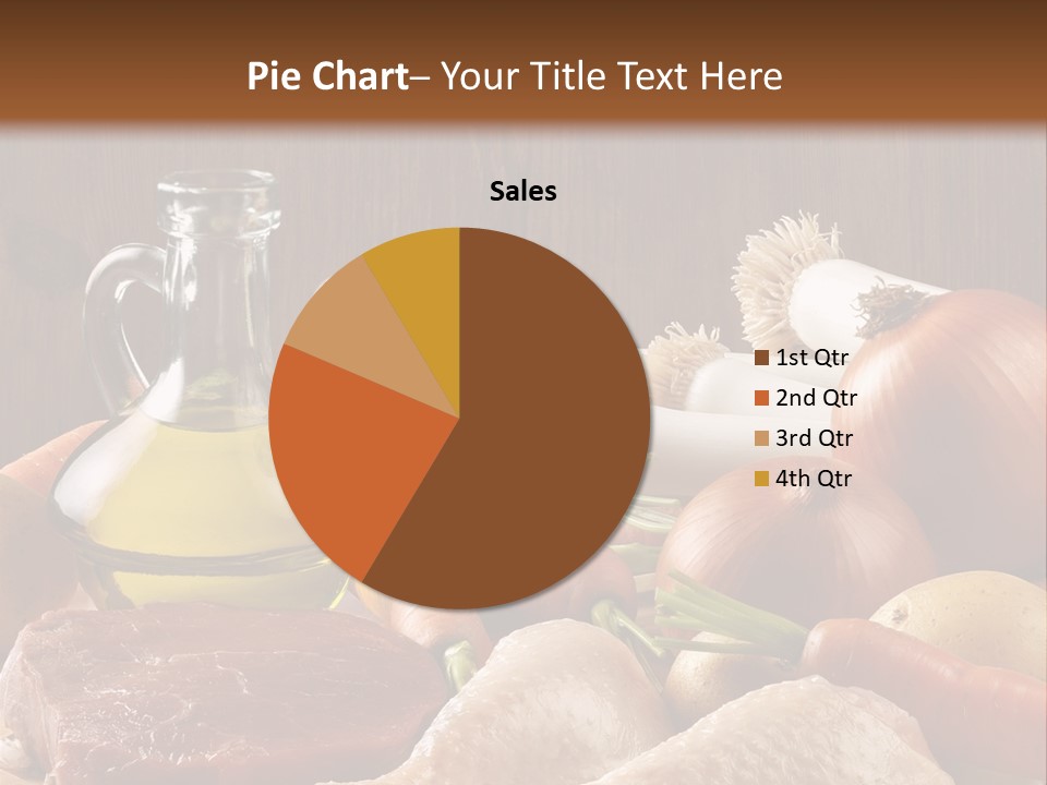 Cebolla Puerros Pollo PowerPoint Template