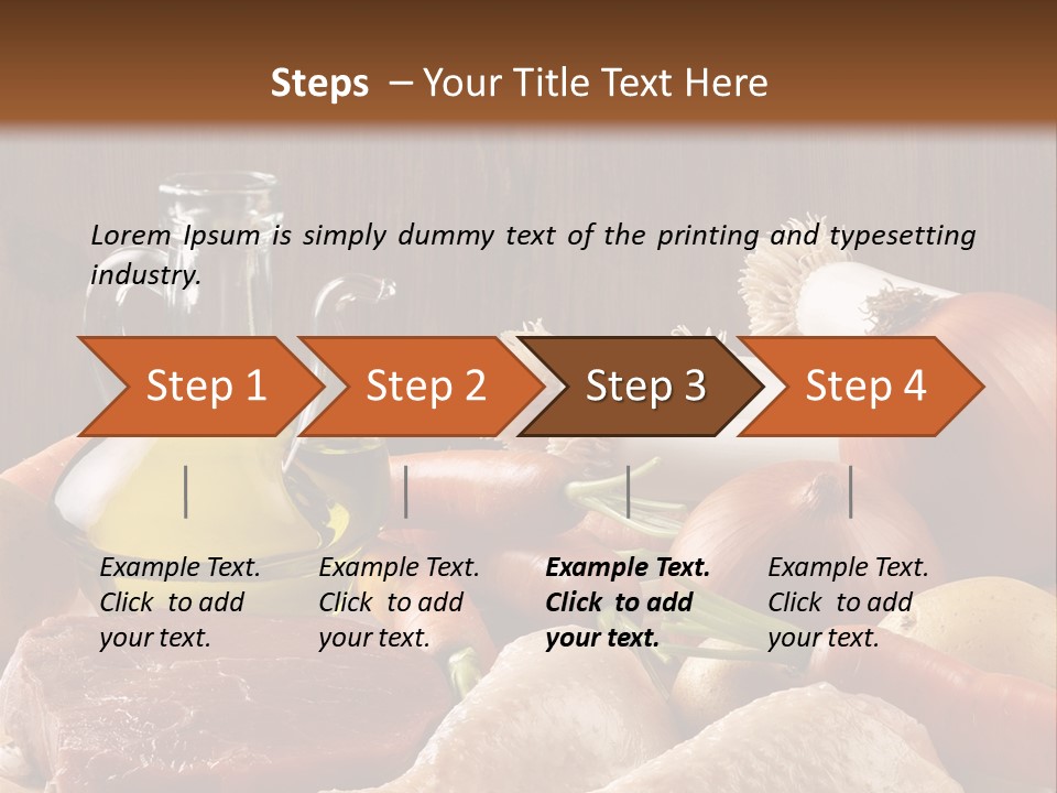 Cebolla Puerros Pollo PowerPoint Template