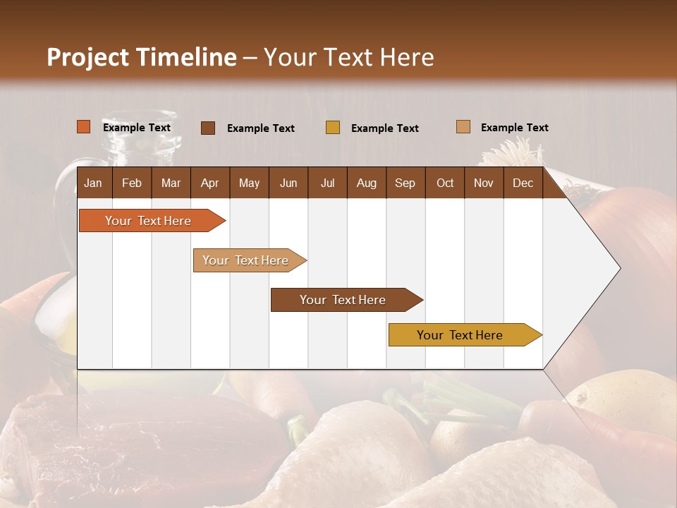Cebolla Puerros Pollo PowerPoint Template