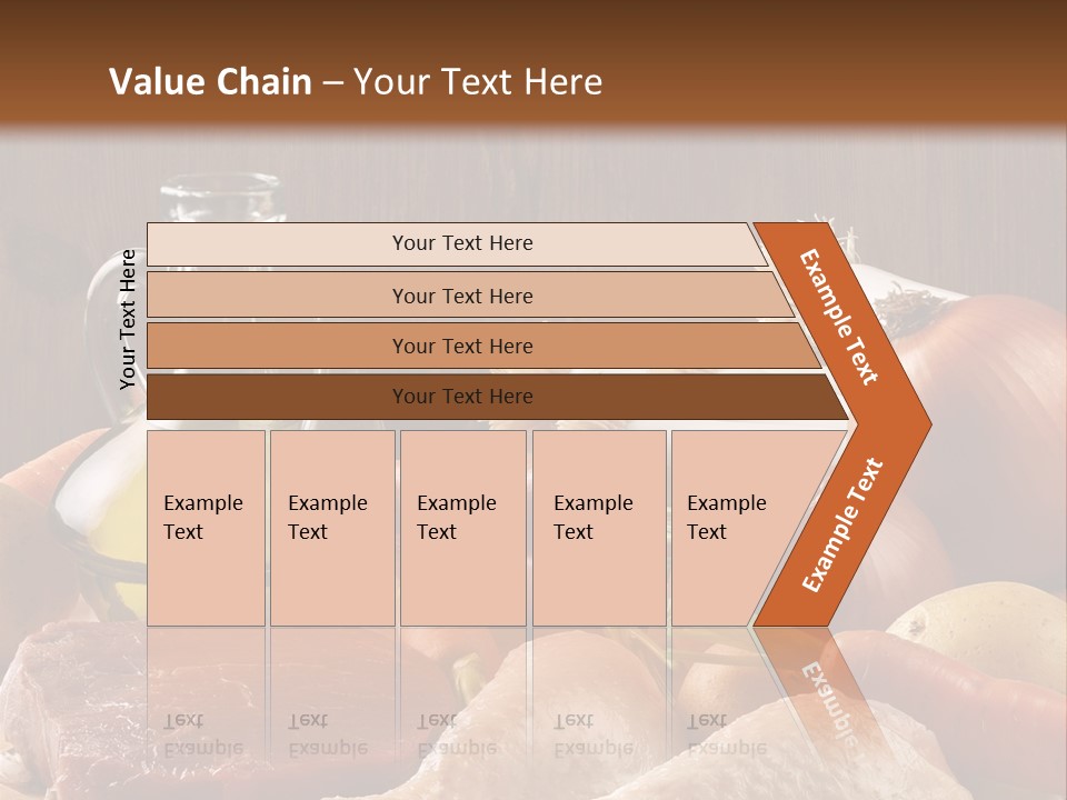 Cebolla Puerros Pollo PowerPoint Template