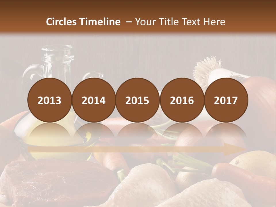 Cebolla Puerros Pollo PowerPoint Template