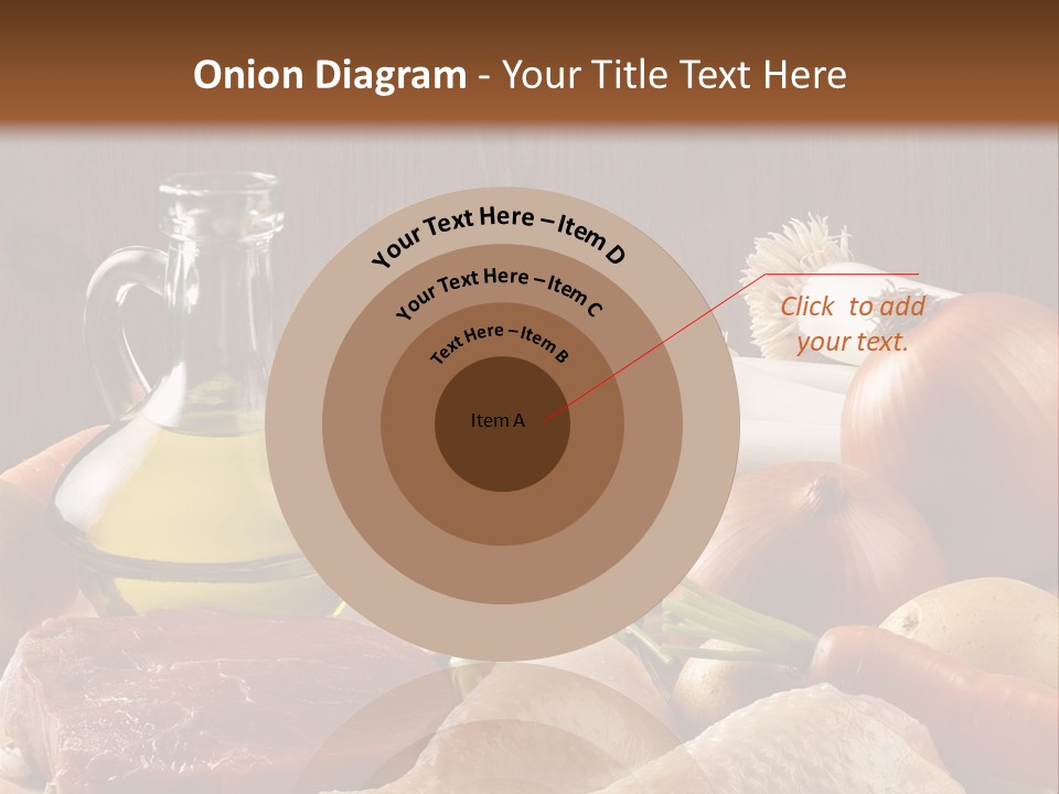 Cebolla Puerros Pollo PowerPoint Template
