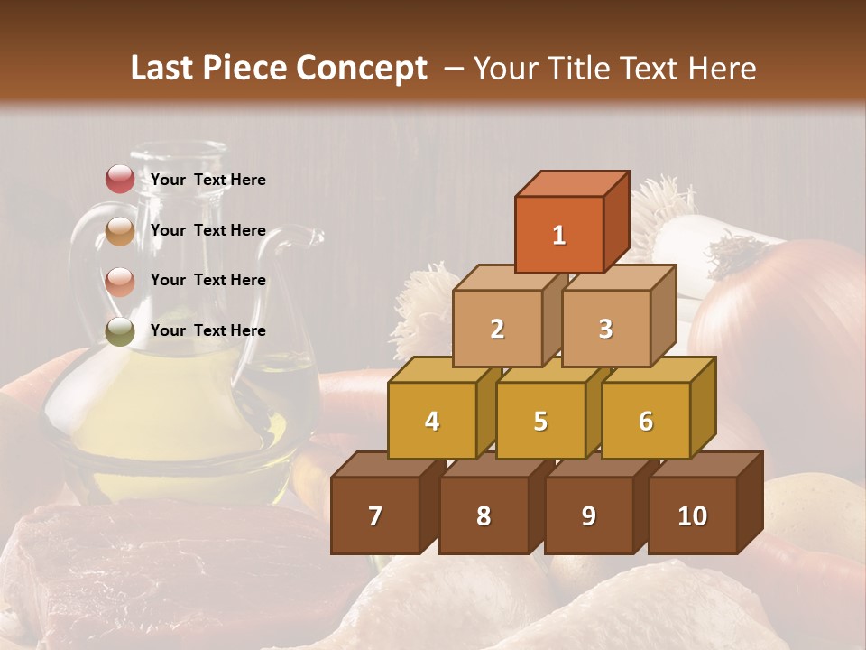 Cebolla Puerros Pollo PowerPoint Template