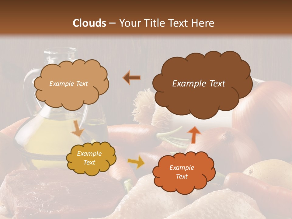 Cebolla Puerros Pollo PowerPoint Template