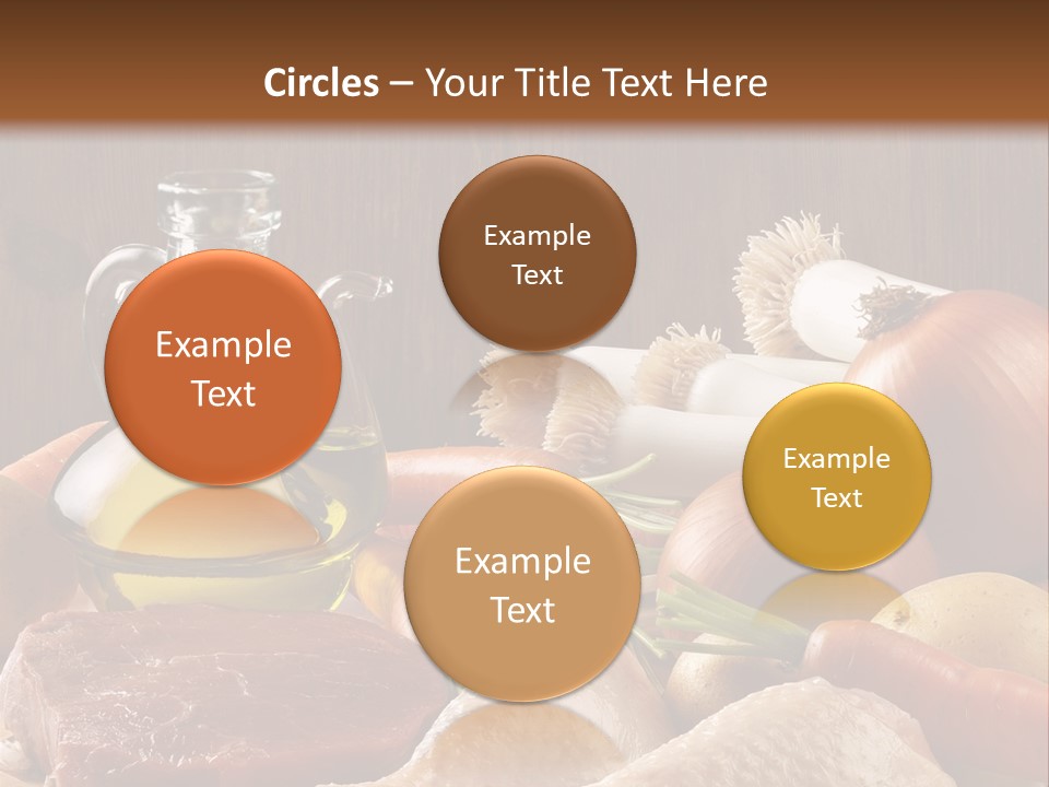 Cebolla Puerros Pollo PowerPoint Template