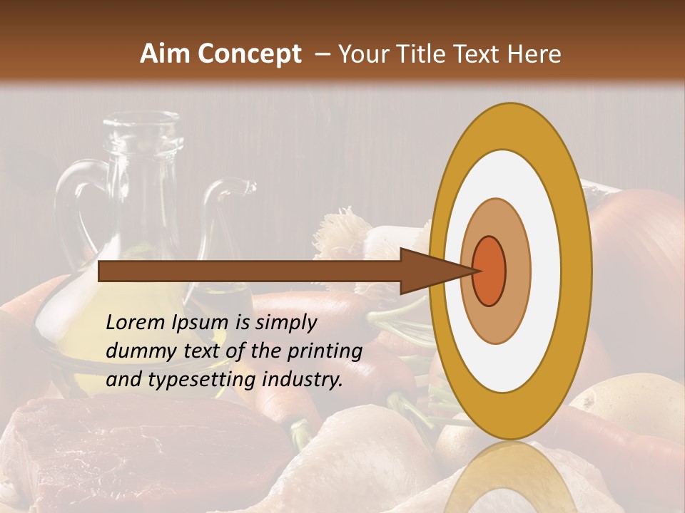 Cebolla Puerros Pollo PowerPoint Template