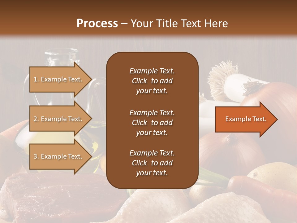 Cebolla Puerros Pollo PowerPoint Template