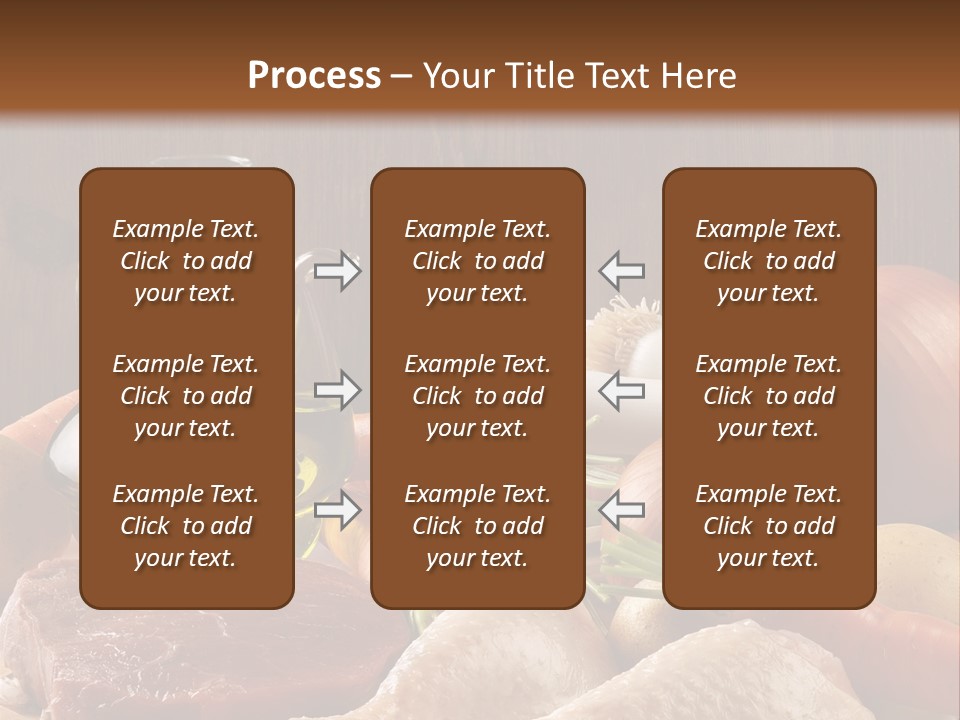 Cebolla Puerros Pollo PowerPoint Template