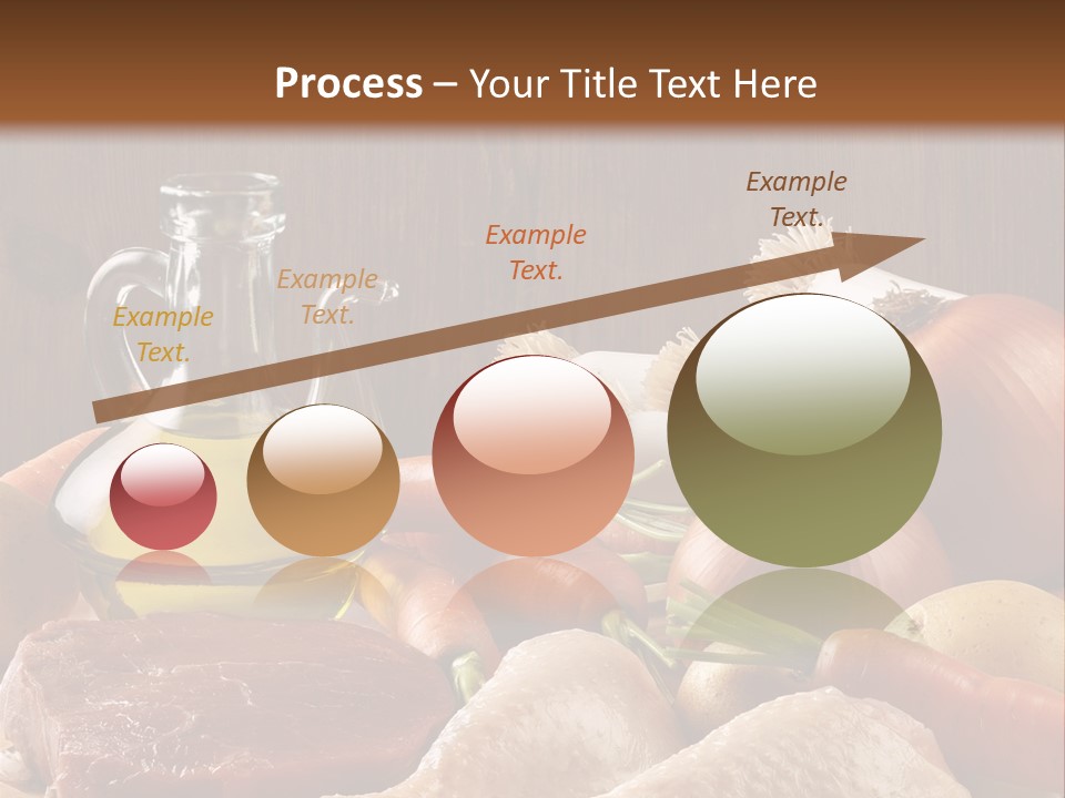 Cebolla Puerros Pollo PowerPoint Template