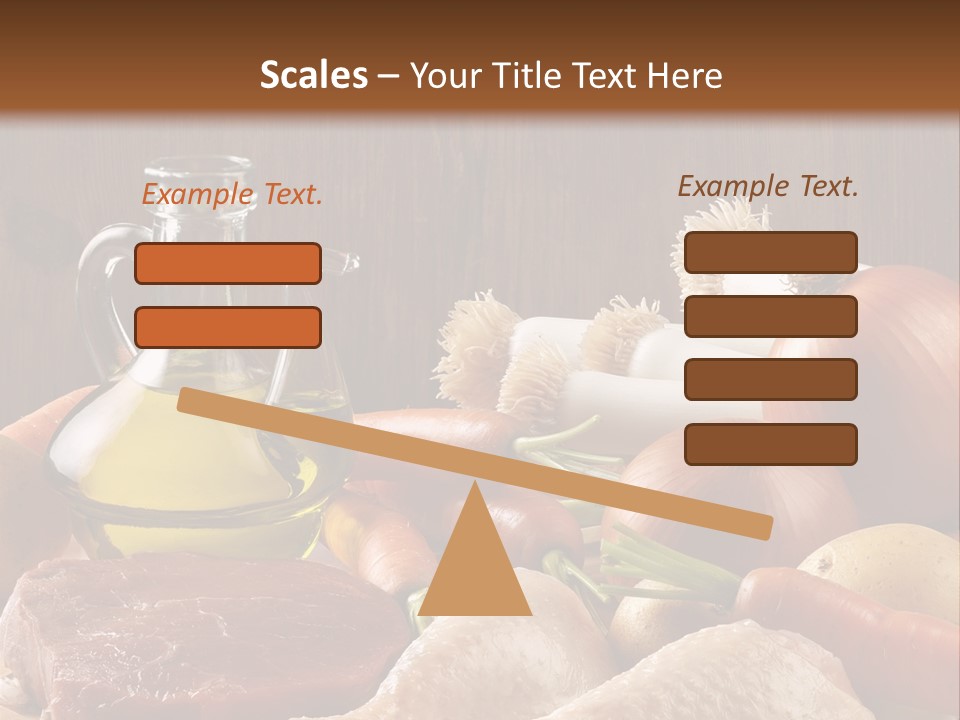 Cebolla Puerros Pollo PowerPoint Template