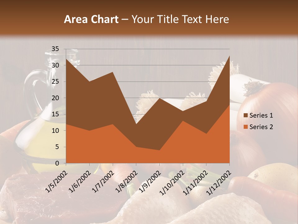 Cebolla Puerros Pollo PowerPoint Template