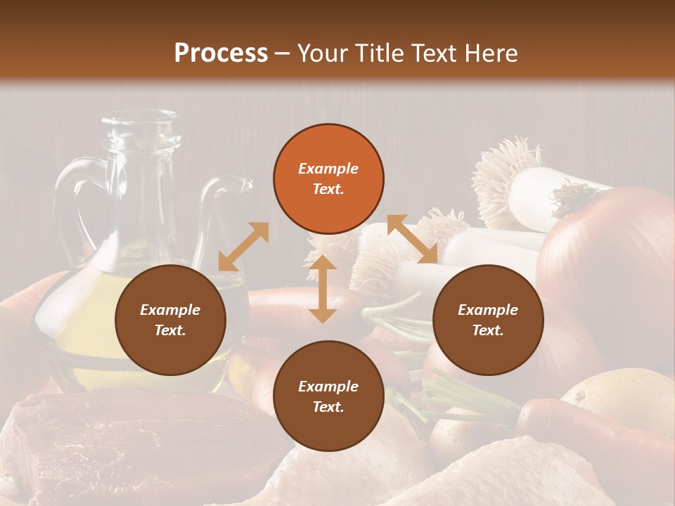 Cebolla Puerros Pollo PowerPoint Template