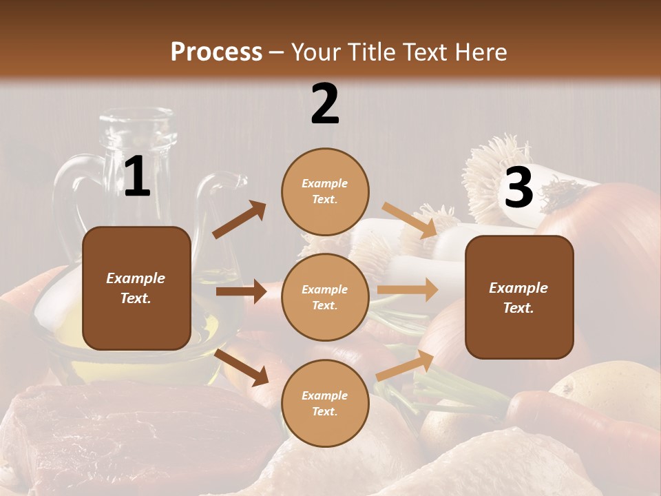 Cebolla Puerros Pollo PowerPoint Template