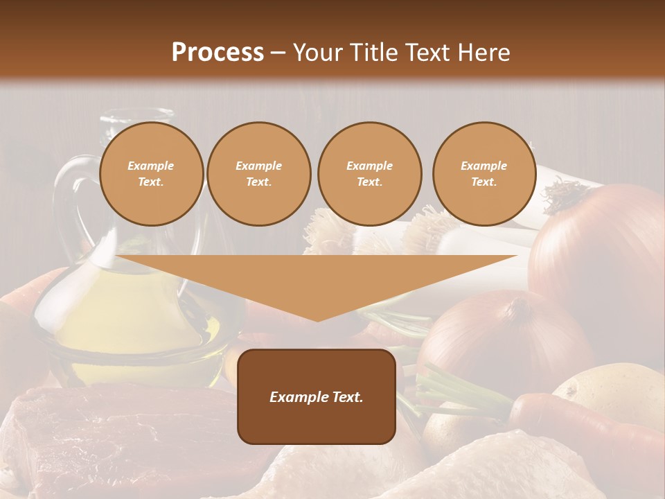 Cebolla Puerros Pollo PowerPoint Template