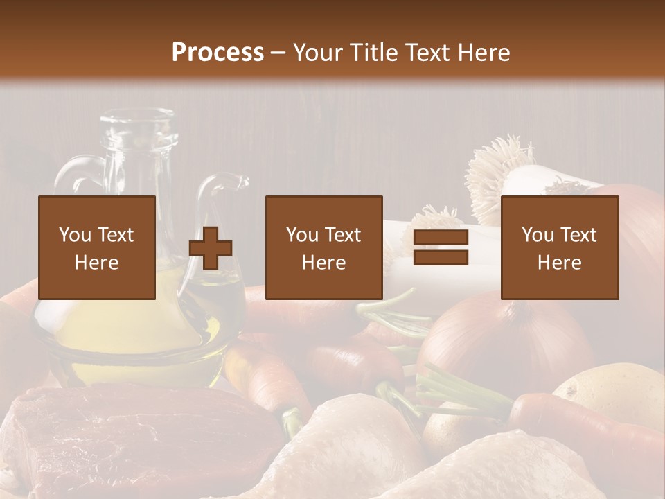 Cebolla Puerros Pollo PowerPoint Template