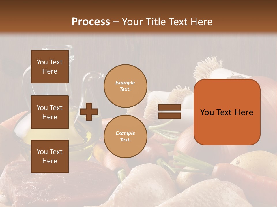 Cebolla Puerros Pollo PowerPoint Template