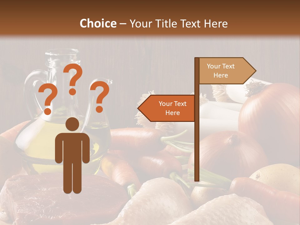 Cebolla Puerros Pollo PowerPoint Template