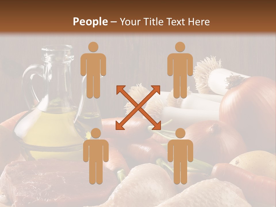 Cebolla Puerros Pollo PowerPoint Template