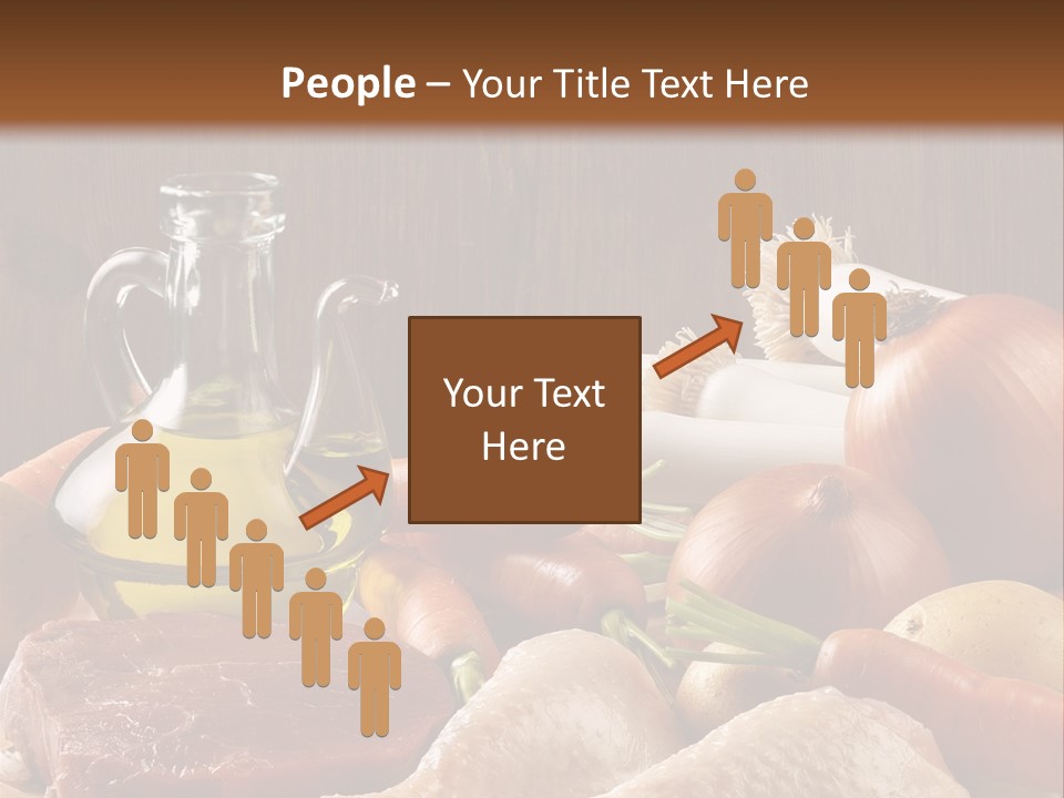 Cebolla Puerros Pollo PowerPoint Template