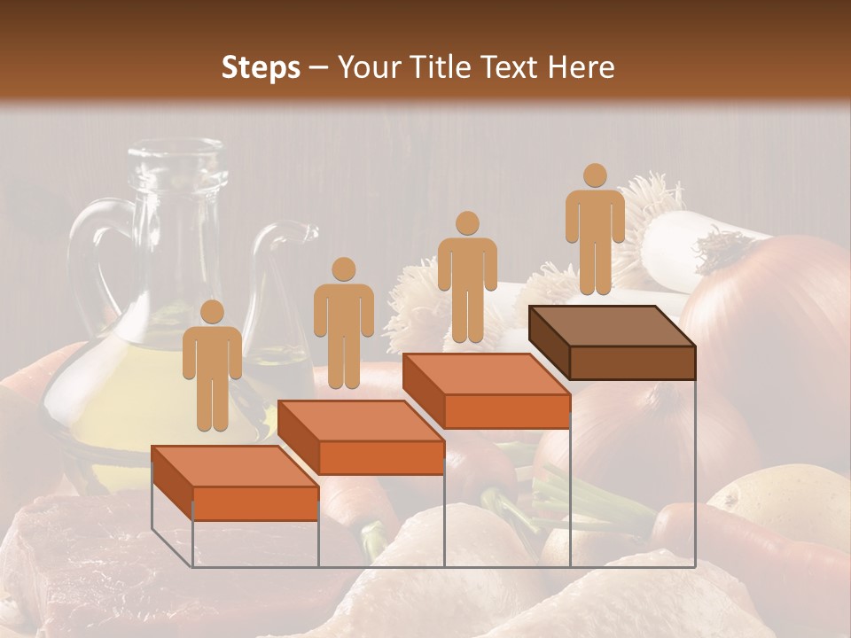 Cebolla Puerros Pollo PowerPoint Template
