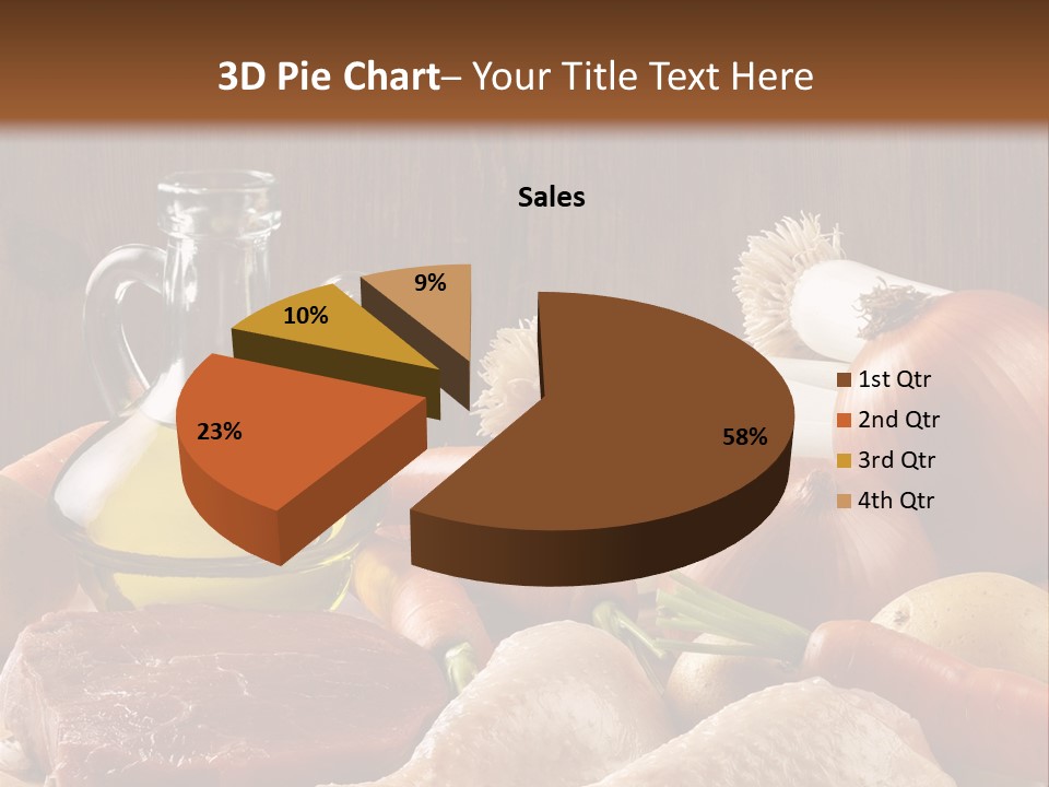 Cebolla Puerros Pollo PowerPoint Template