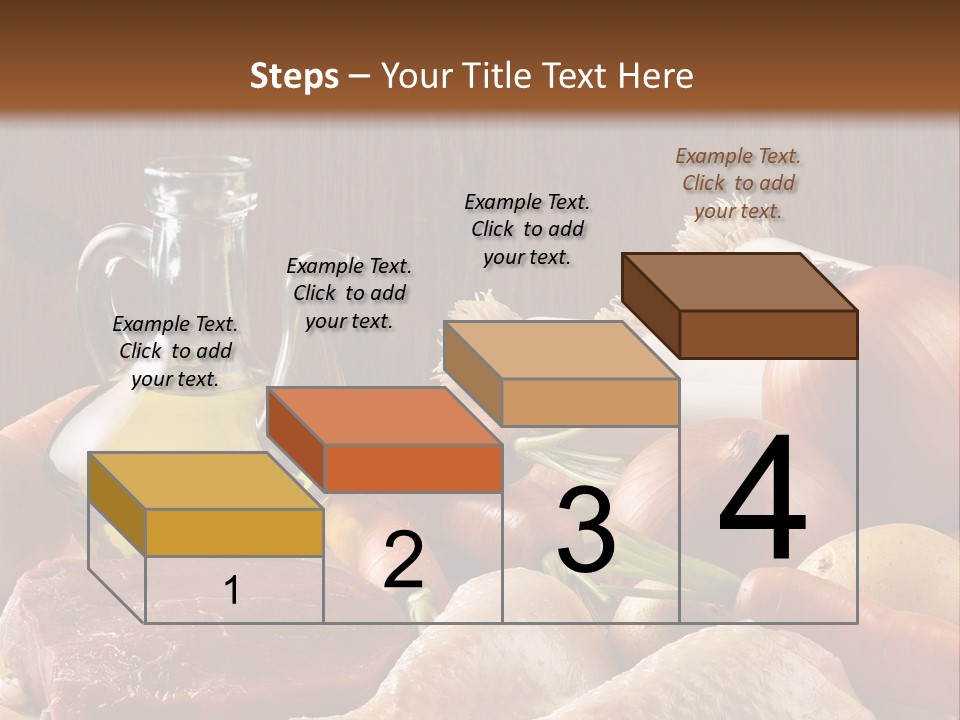 Cebolla Puerros Pollo PowerPoint Template