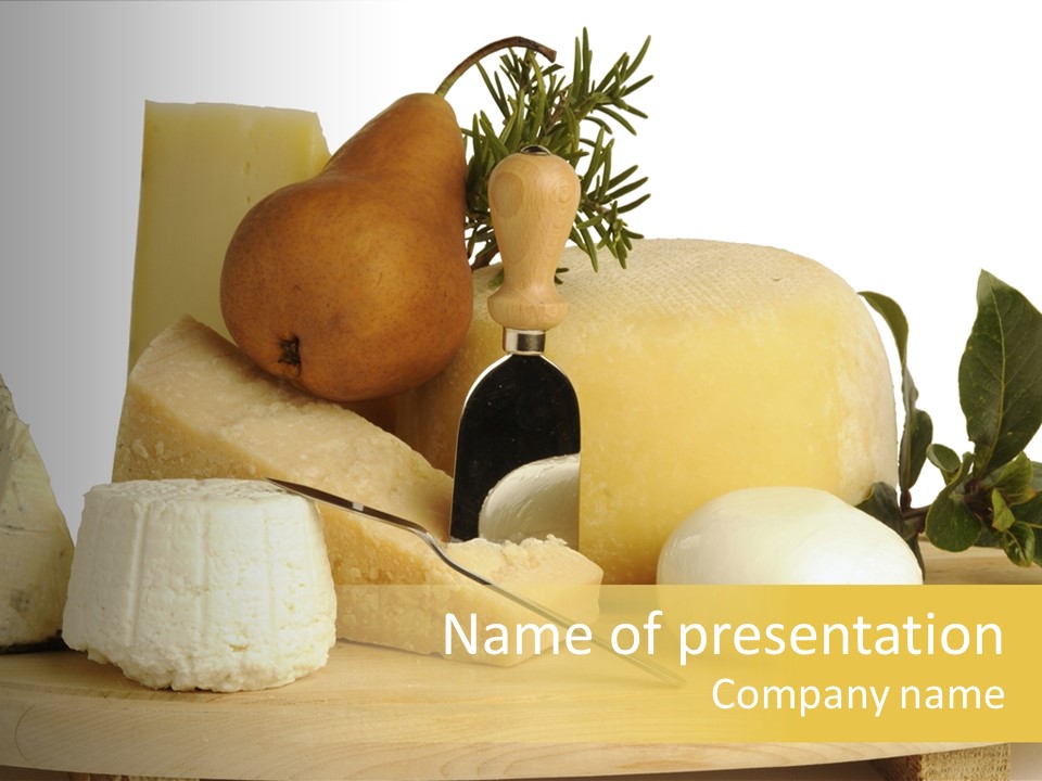 Grana Gorgonzola Pera PowerPoint Template