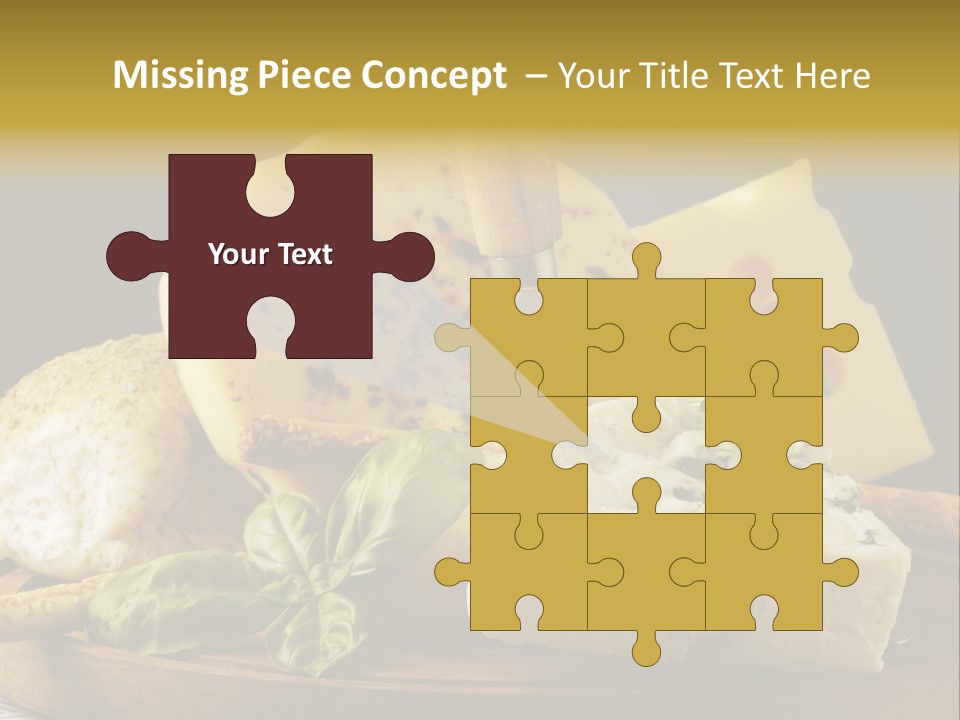 Queijo Ervas Produto PowerPoint Template