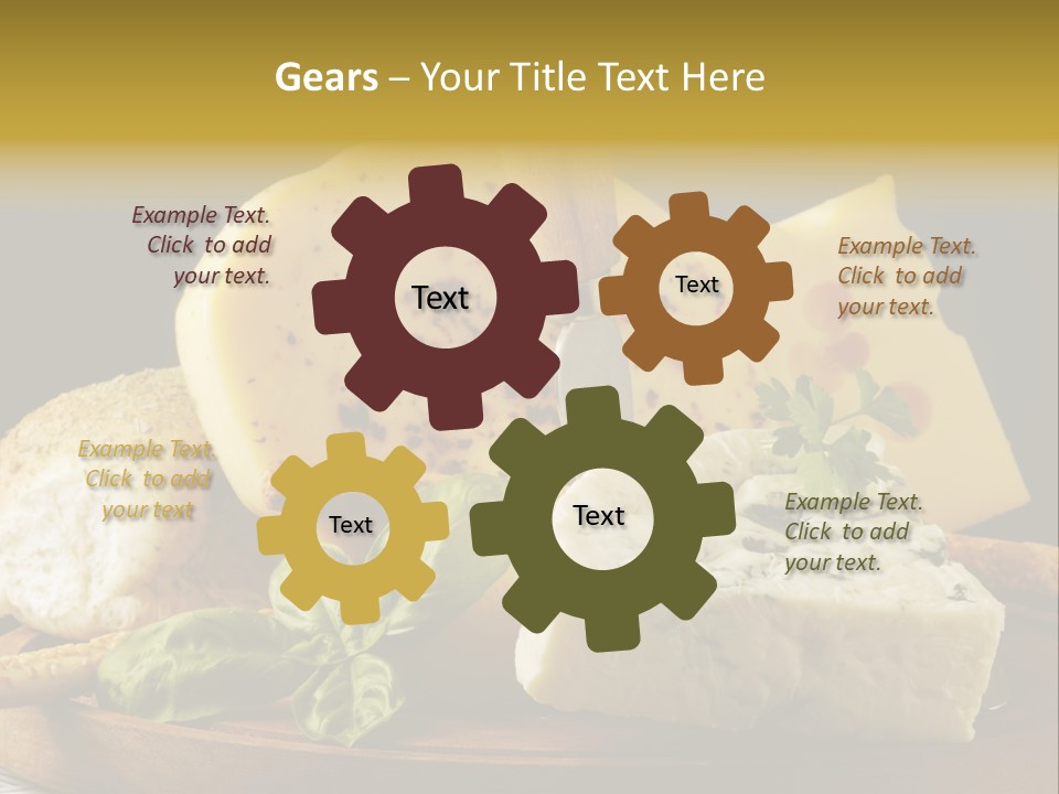 Queijo Ervas Produto PowerPoint Template