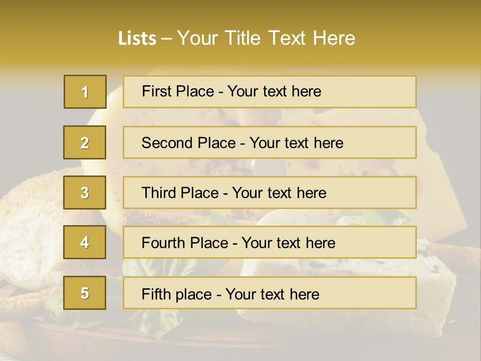 Queijo Ervas Produto PowerPoint Template
