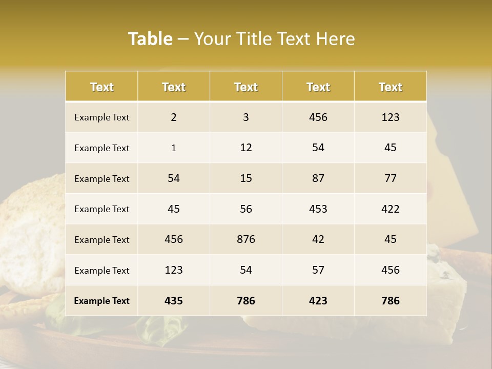 Queijo Ervas Produto PowerPoint Template