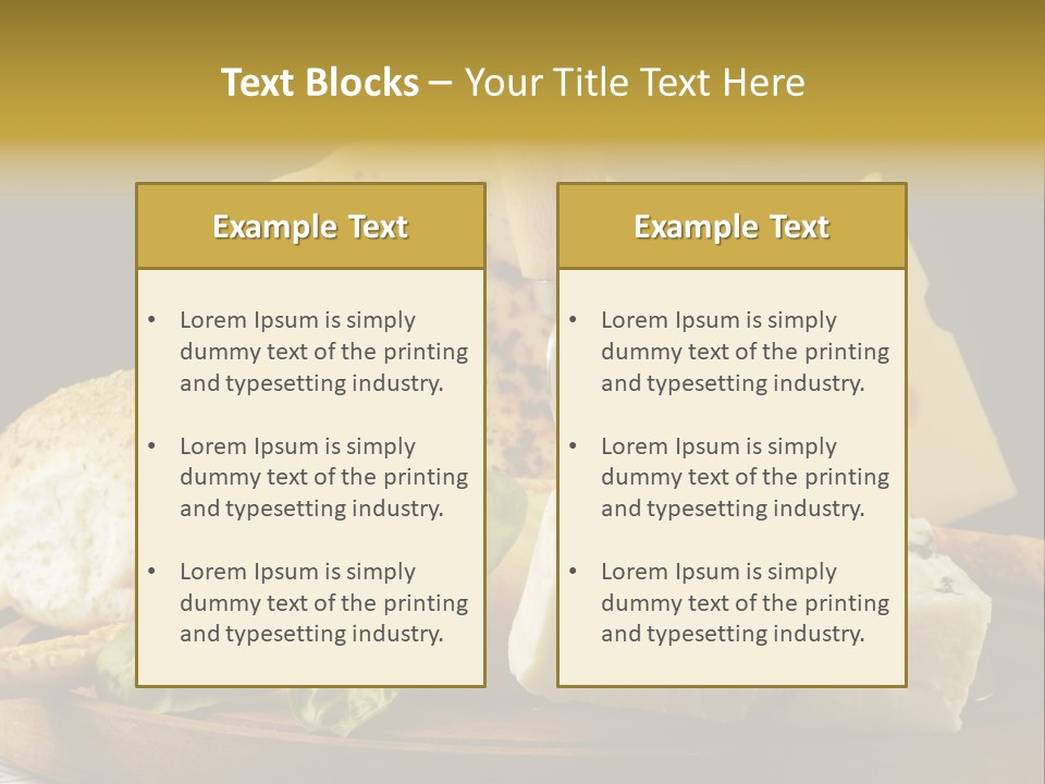 Queijo Ervas Produto PowerPoint Template