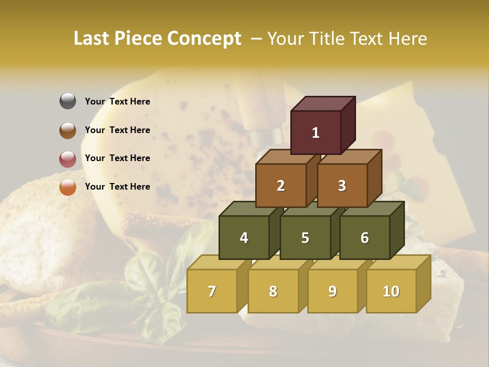 Queijo Ervas Produto PowerPoint Template