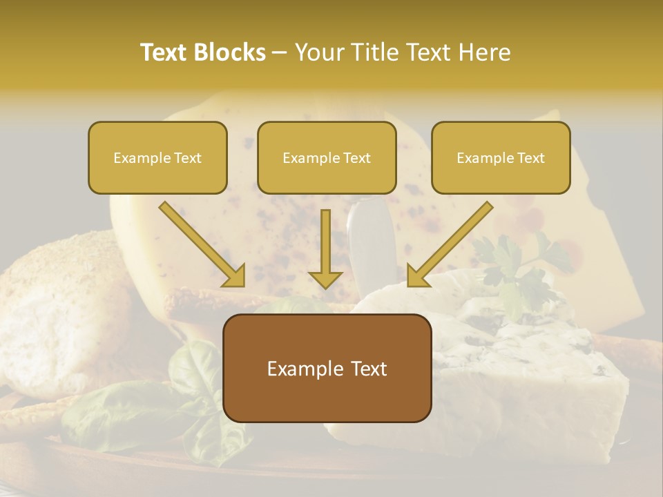 Queijo Ervas Produto PowerPoint Template