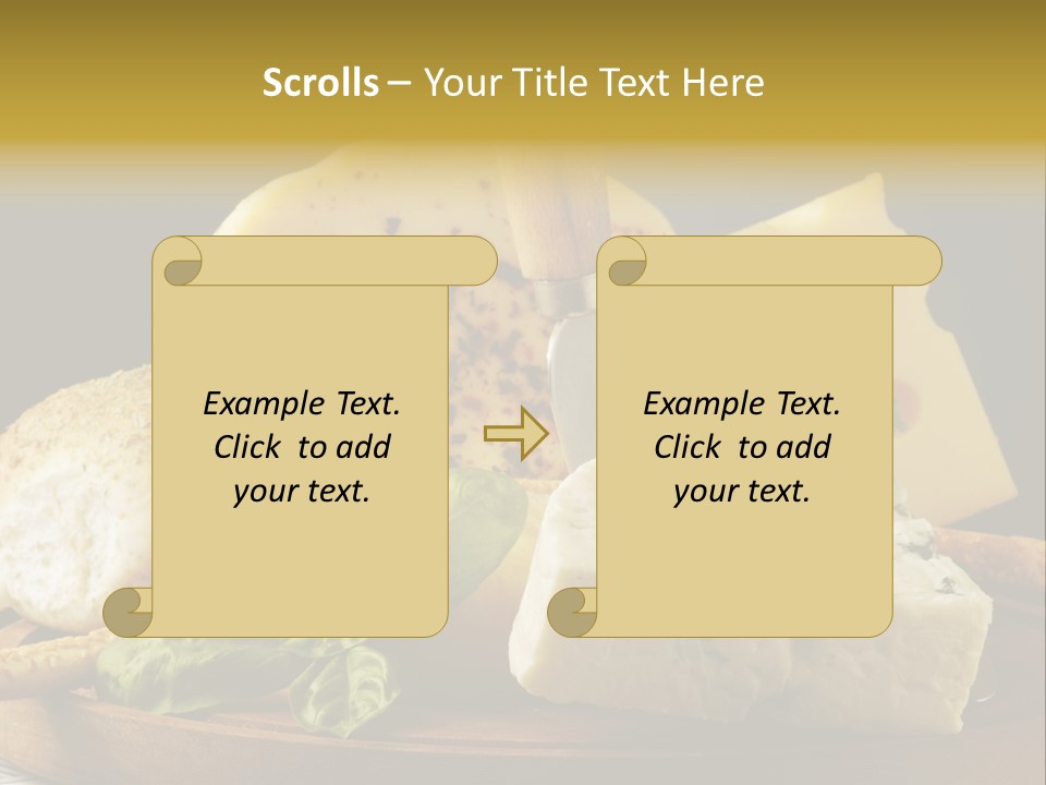 Queijo Ervas Produto PowerPoint Template
