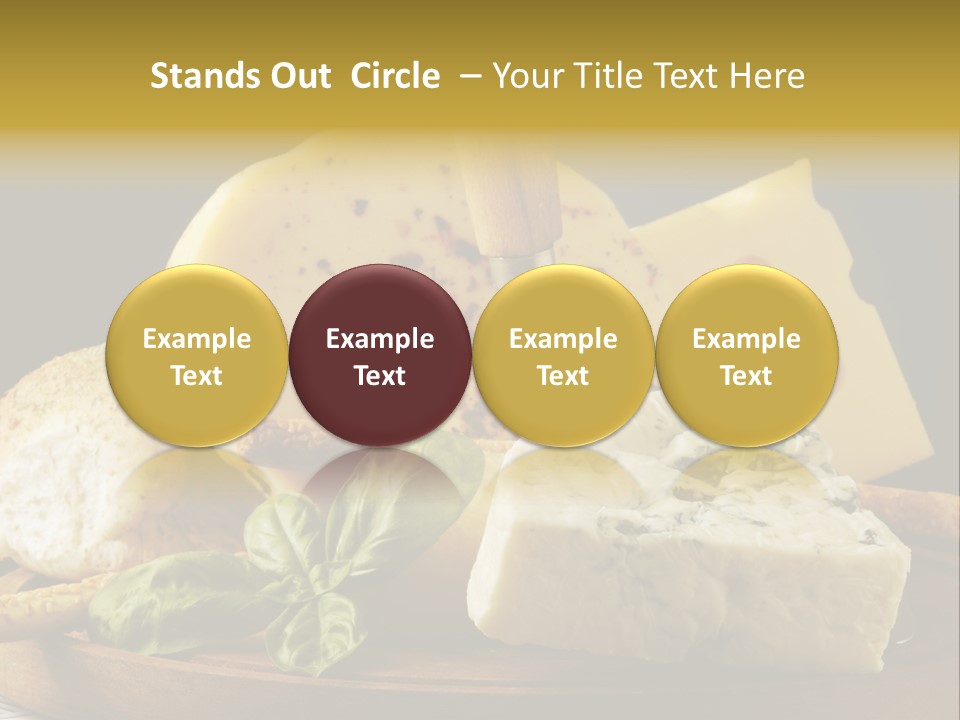 Queijo Ervas Produto PowerPoint Template