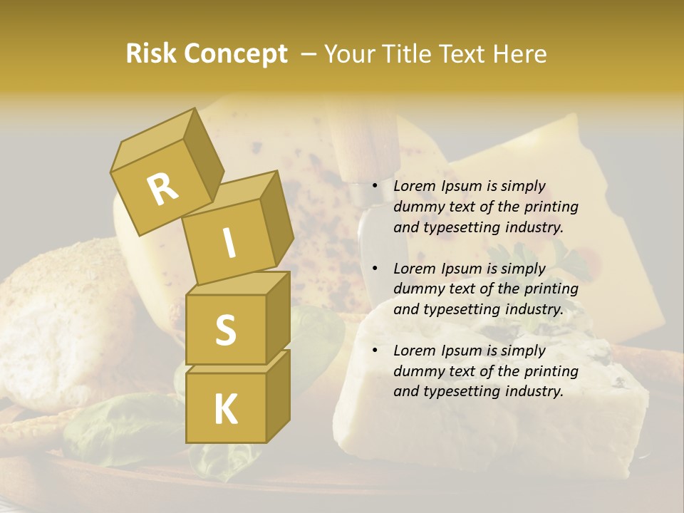 Queijo Ervas Produto PowerPoint Template