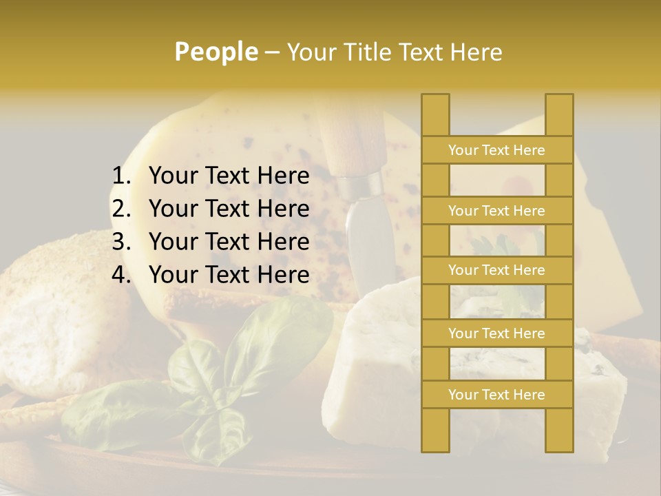 Queijo Ervas Produto PowerPoint Template