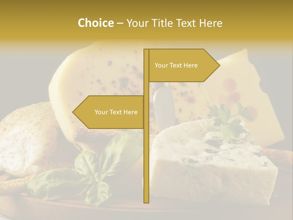 Queijo Ervas Produto PowerPoint Template