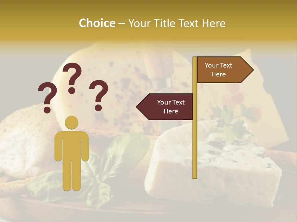 Queijo Ervas Produto PowerPoint Template