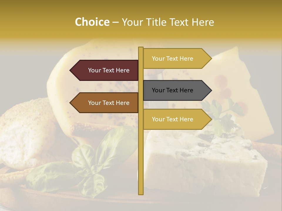 Queijo Ervas Produto PowerPoint Template