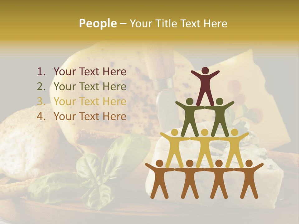 Queijo Ervas Produto PowerPoint Template