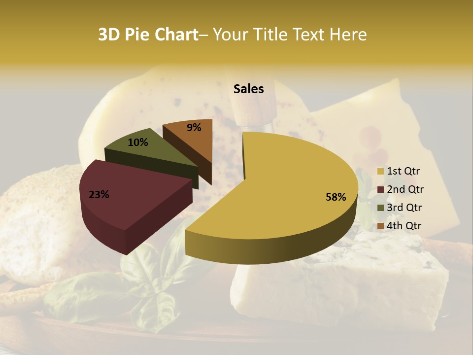 Queijo Ervas Produto PowerPoint Template