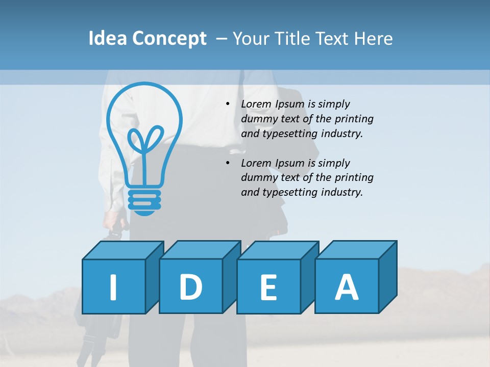 Blue Sky Leader Vision PowerPoint Template