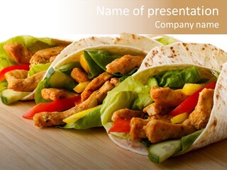 Barbecue Horizontal Vegetables PowerPoint Template