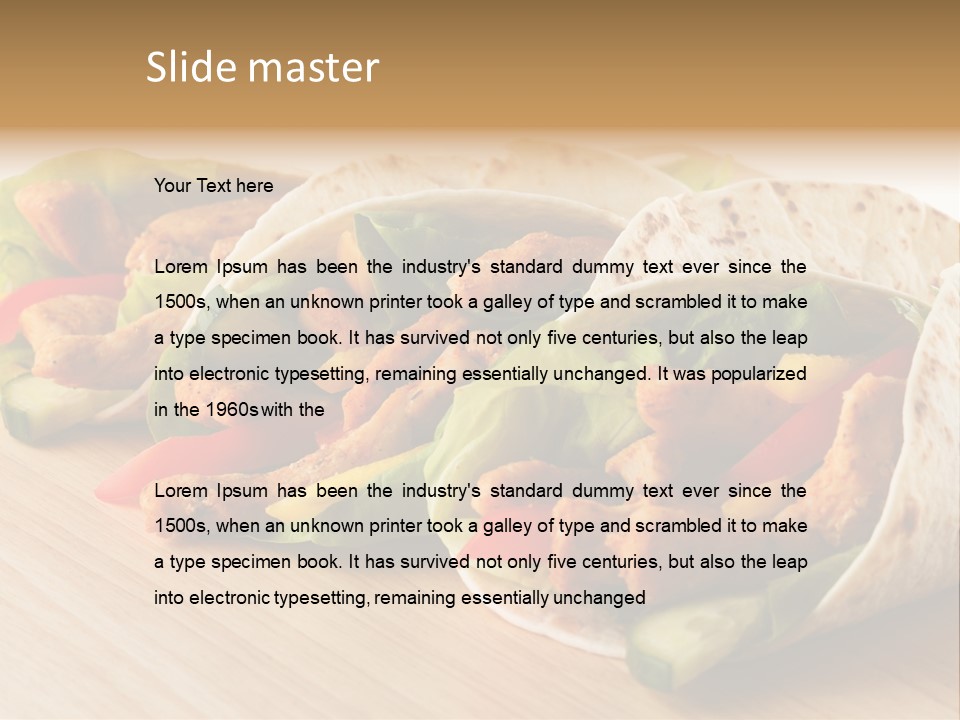 Barbecue Horizontal Vegetables PowerPoint Template