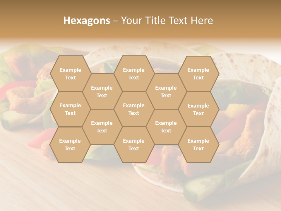 Barbecue Horizontal Vegetables PowerPoint Template